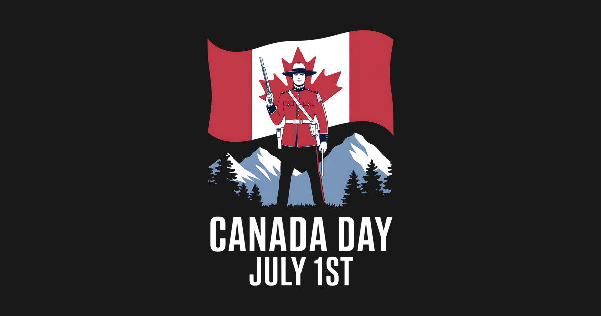 Canada Day Mountie July 1st Patriotic Canadian Maple Flag - Canada Day ...