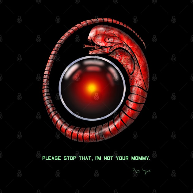 Alien and Hal 9000 2001 A Space Odyssey by DougSQ