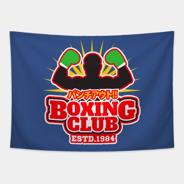Punch Out Boxing Club Tapestry by machmigo