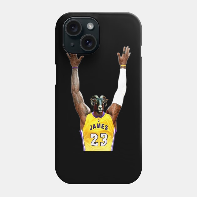 LBJ Goat Head Phone Case by YungBick