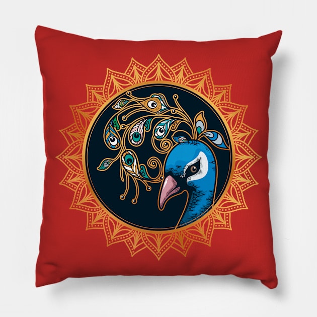 Peacock Pillow by Mako Design 