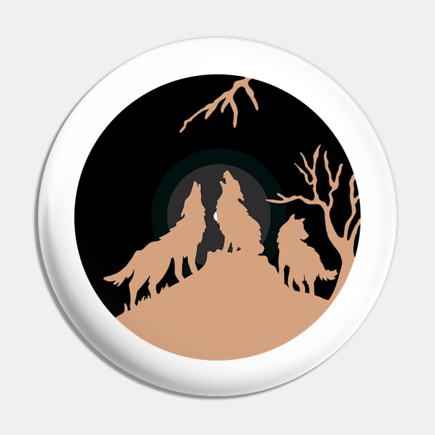 Vinyl Record - Howling wolfs Pin by SwasRasaily