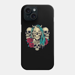 queen of skulls Phone Case