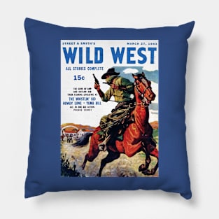 Wild West Magazine Cover October 1943 Pillow