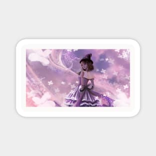 Pink Witch Fantasy Magnet