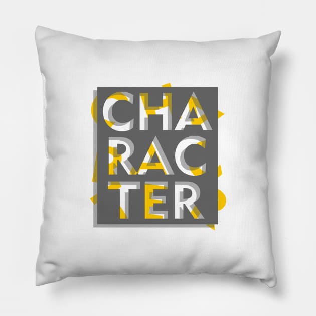 3d effect scrambled letter of character Pillow by Typography Dose