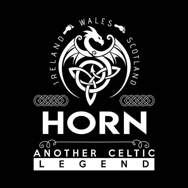 Horn Name T Shirt - Another Celtic Legend Horn Dragon Gift Item by harpermargy8920