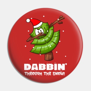 Dabbing Christmas Tree (on dark colors) Pin