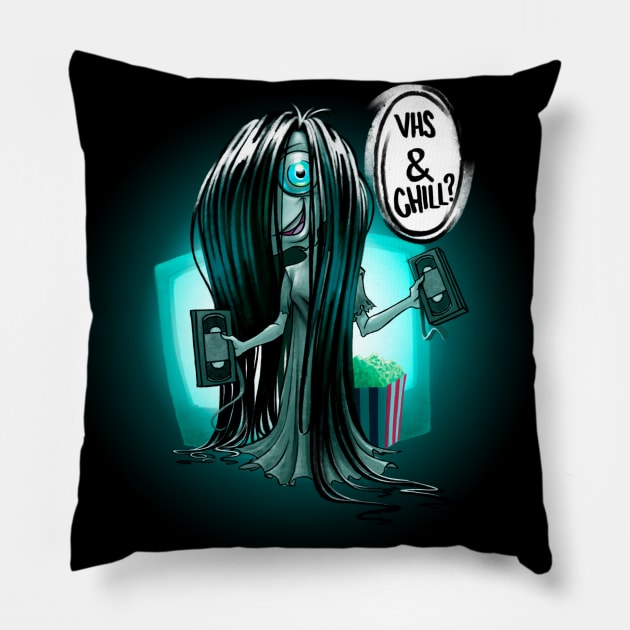 VHS and chill Pillow by Danderfull