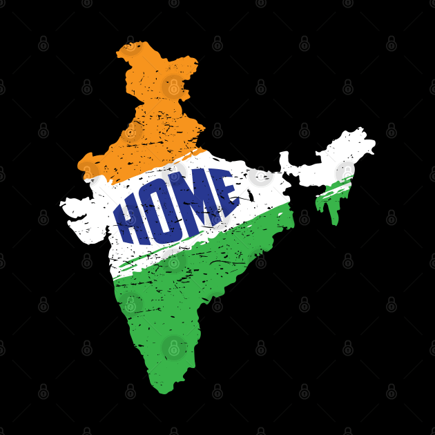 India is home Born in India. India Map Desi Patriotic Indian by alltheprints