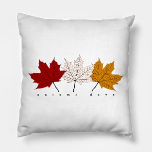 Vintage Autumn Leaves Pillow