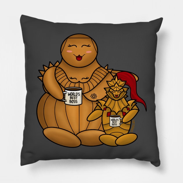 Ornstein & Smough Dark Souls Pillow by HofDraws