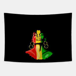 Afro Woman Afrocentric Tapestry