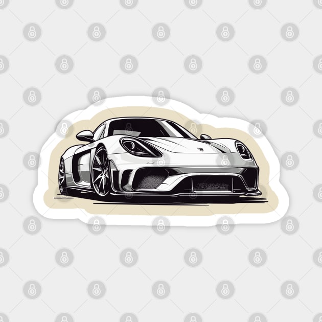 Porsche Carrera GT Magnet by Vehicles-Art