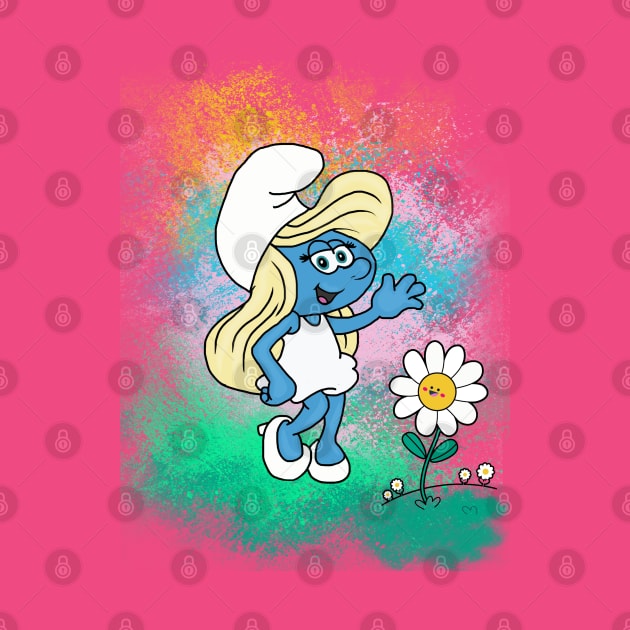 Smurfette Waving - Smurfs by By Diane Maclaine