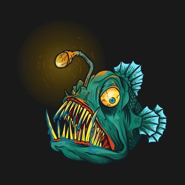 Monster Fish Illustration by Invectus Studio Store