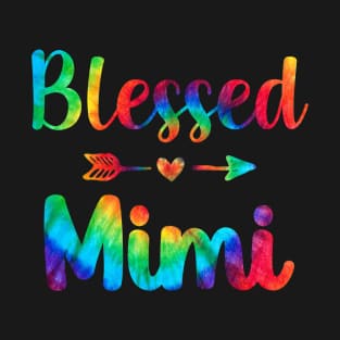 Blessed Mimi Tie Dye Graphic Mother's Day Gift T-Shirt