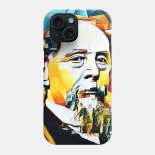 Charles Dickens Abstract Portrait | charlles dickens abstract artwork 15 Phone Case