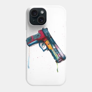 Watercolor Sig Sauer gun - make color not war Phone Case