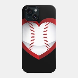 Mother_s Day Gift Distressed Heart Baseball Heart Mom Phone Case