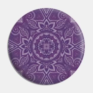 Floral Mandala - violet Pin