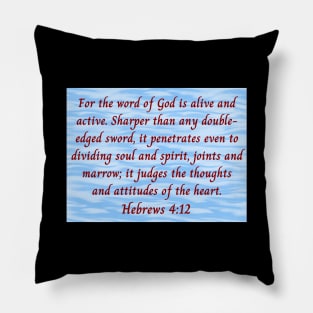 Bible Verse Hebrews 4:12 Pillow