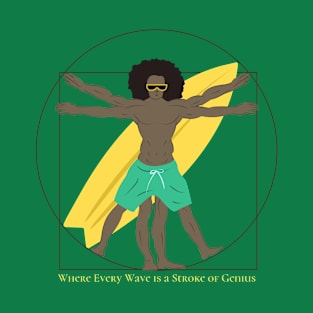 Where Every Wave is a Stroke of Genius Surfing Men T-Shirt