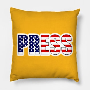 Word Press in American Flag Colors, Pillow