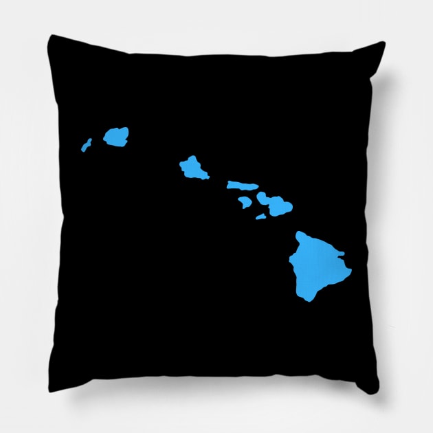 Hawaii Blue Pillow by The Open Wave