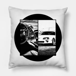 TOYOTA SUPRA MK4 Black 'N White 5 Pillow