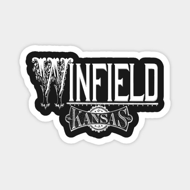 Vintage Winfield, KS Magnet by DonDota