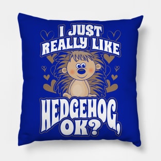 I just really like hedgehog ok Pillow