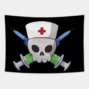 Nurses crew Jolly Roger pirate flag (no caption) Tapestry