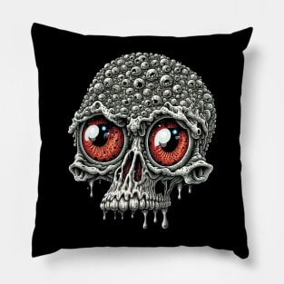 Zombie Gore Brain Skull 4 Pillow