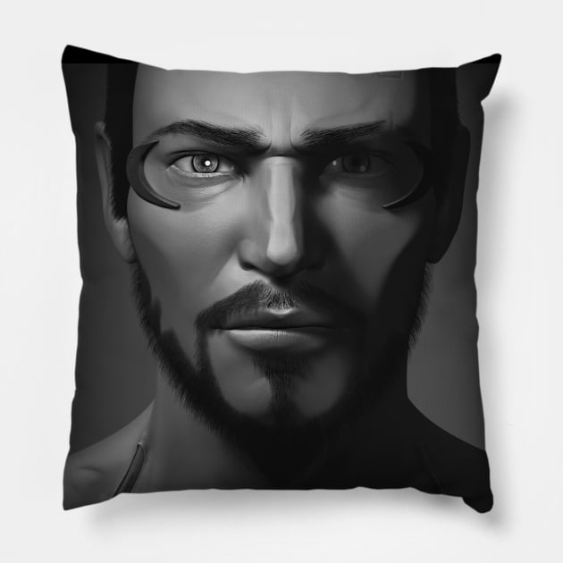 Adam Jensen Deus Ex Pillow by neon_ndust