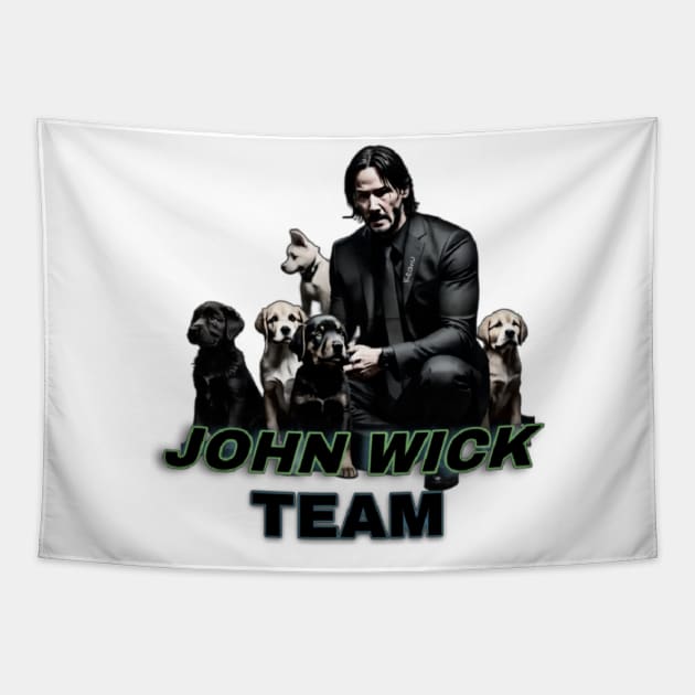 john wick team : dog team Tapestry by valentinewords