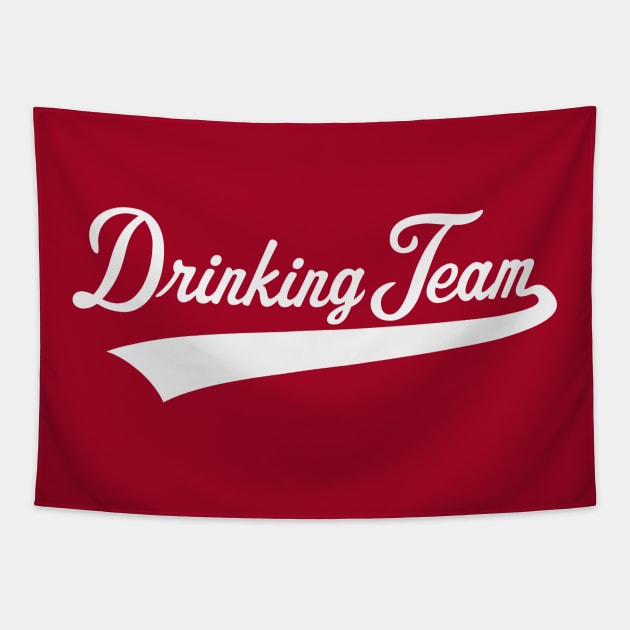 Drinking Team Lettering (Beer / Alcohol / White) Tapestry by MrFaulbaum