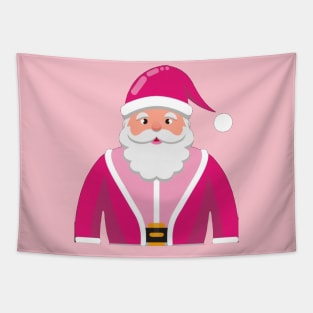 Pink barbie santa cute cartoon christmas Tapestry