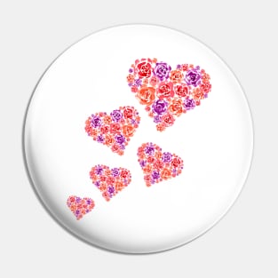 Floral Hearts Pin