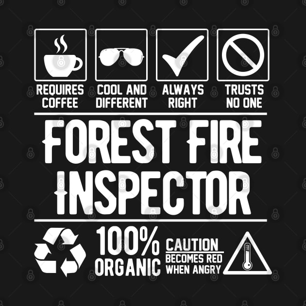 Forest Fire Inspector Job (white) by Graficof