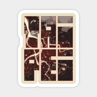 Taipei, Taiwan City Map Typography - Vector Magnet