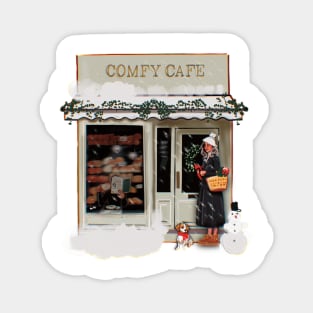 Comfy Christmas Café Magnet