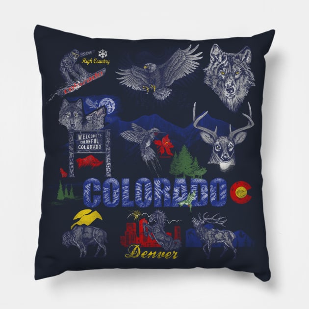 colorado Pillow by inkzella