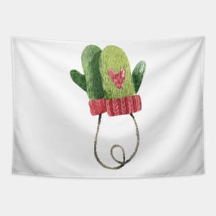 christmas gloves design Tapestry