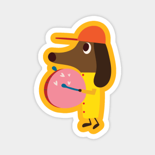 Dachshund Drummer Magnet