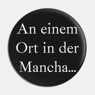 An einem Ort in der Mancha (weiß), Ibarra Real Schriftart Pin