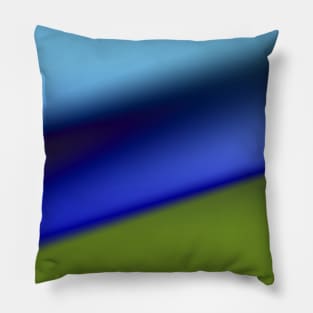 GREEN ORANGE BROWN BLUE TEXTURE ART Pillow
