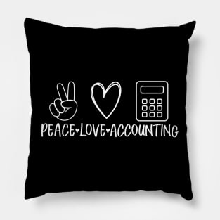 Peace love accounting, accountant design Pillow