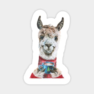 Christmas Llama Magnet