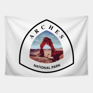 Arches National Park shield Tapestry